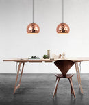 CLA KOPER: Bohemian Copper Plated Wine Glass Shape Pendant Light