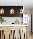 CLA KOPER: Bohemian Copper Plated Ellipse Shape Pendant Light