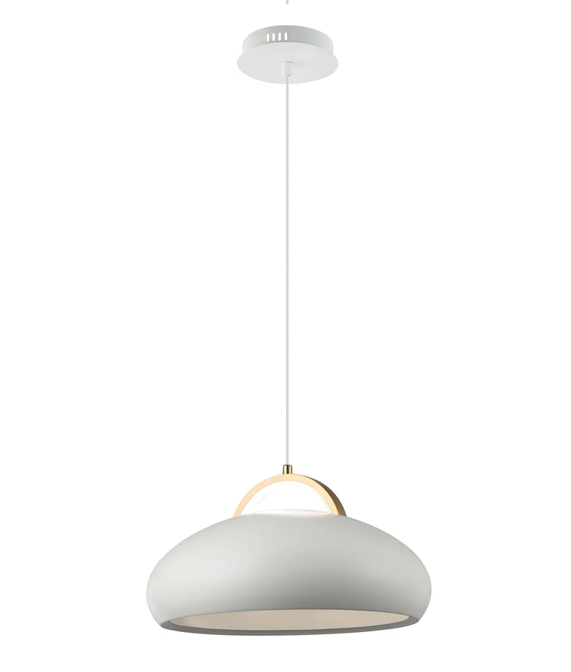 CLA KUPOL: Interior LED Tri-CCT Dome with Brass Highlight Pendant Lights