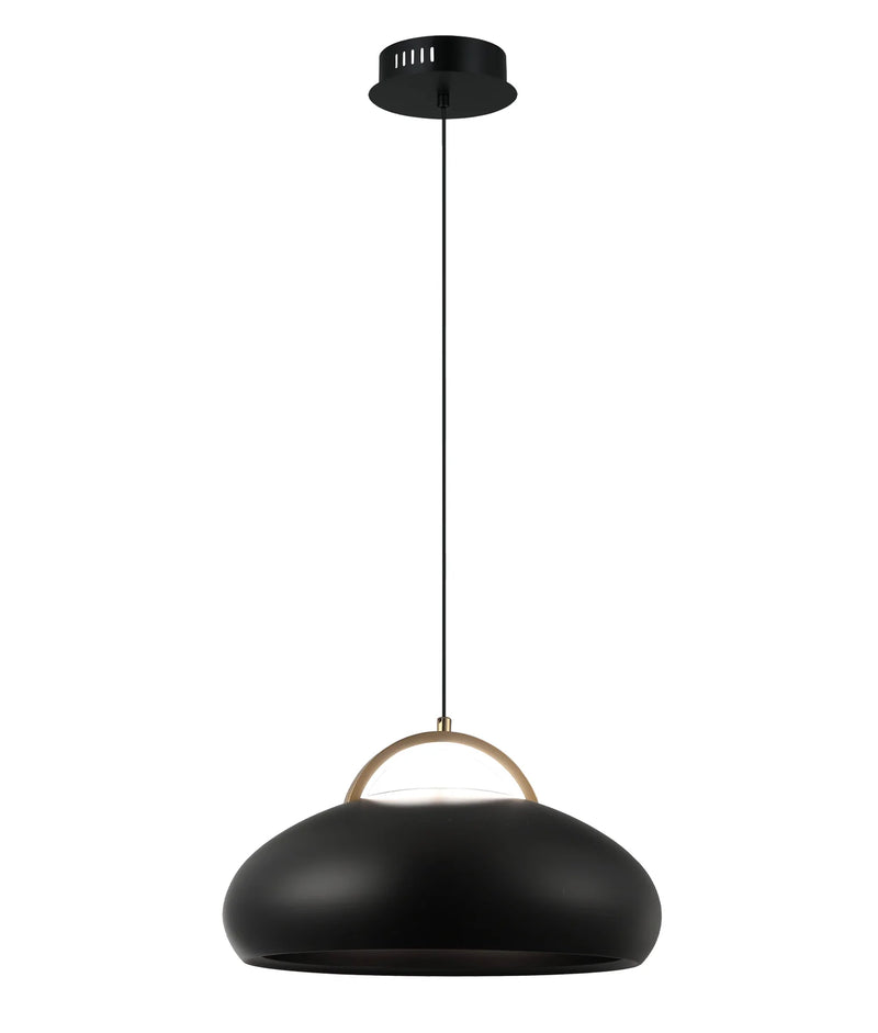 CLA KUPOL: Interior LED Tri-CCT Dome with Brass Highlight Pendant Lights