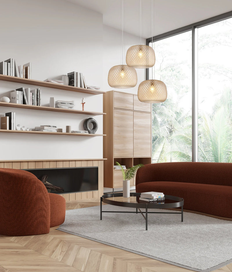 CLA LABU: Interior Dome Glass with Segments Pendant Lights