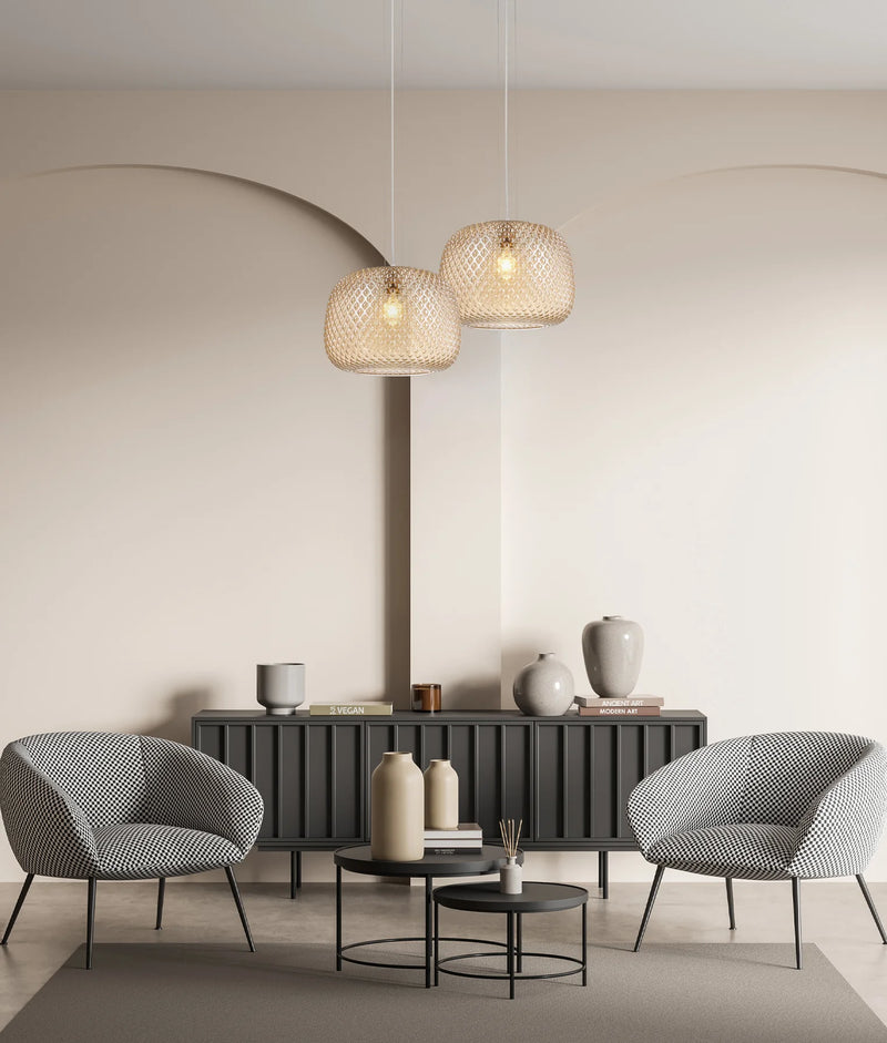 CLA LABU: Interior Dome Glass with Segments Pendant Lights