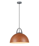 CLA LEGNA: Retro Replica Wood Dome Shape Pendant Lights