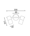 CLA LENGAN: Interior Double Heads Adjustable Round Base Spot Lights