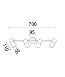 CLA LENGAN: Interior Four Heads Adjustable Round Base Spot Lights