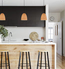 CLA LIGNA: Retro Replica Wood Oblong Pendant Lights