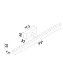 CLA LINEAL: Interior LED Tri-CCT Dimmable Vanity / Picture Wall Lights IP44 (L530mm)