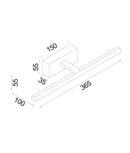 CLA LINEAL: Interior LED Tri-CCT Dimmable Vanity / Picture Wall Lights IP44 (L365mm)