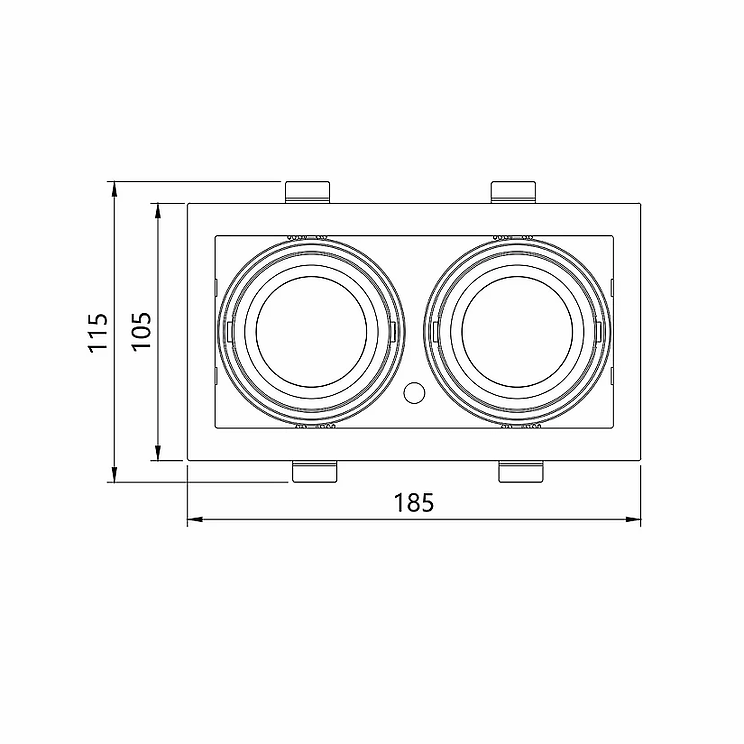 3A Lighting 2X10W SQ Adjustable Downlight (LUX-DD1810M-C20W)