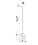 CLA MARBRE: Modern Retro Interior Wine Glass Wavy Glass Pendant Lights