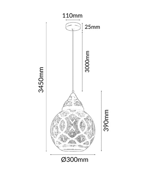 CLA MARRAKESH: Bohemian Interior Bell Shape Pendant Lights