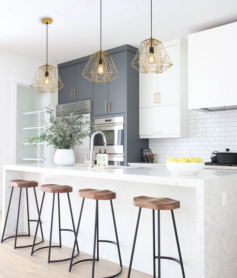 CLA MARTE: Geometric Design Interior Iron Cage Pendant Lights