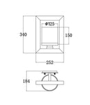 CLA METI: Warm Chestnut Wood Frame Clear Glass Shade Interior Wall Light