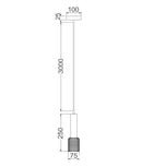 CLA MIKRO: Modern Karaoke Mic Shape Interior Cylinder & Mesh Pendant Lights