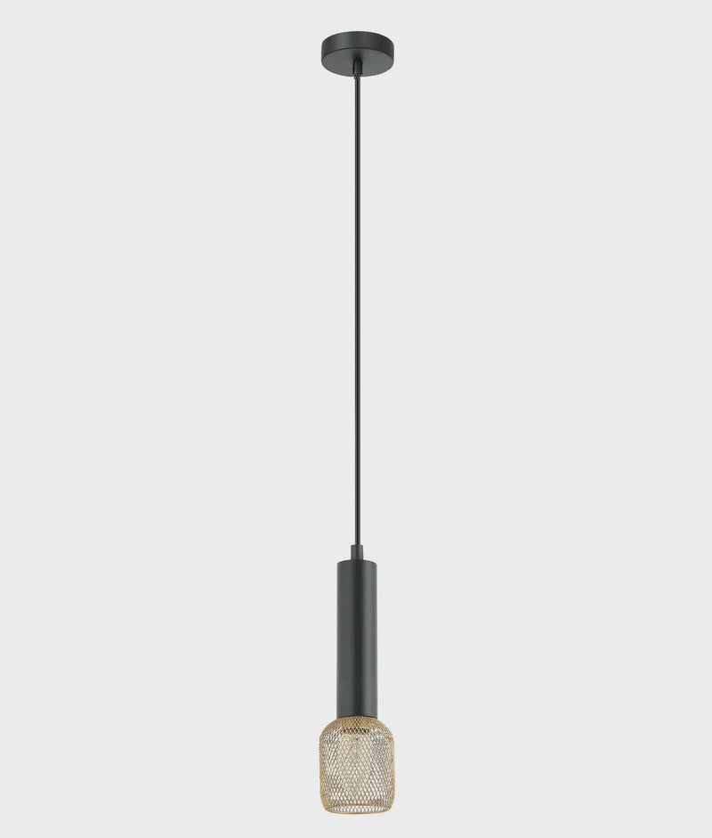 CLA MIKRO: Modern Karaoke Mic Shape Interior Cylinder & Mesh Pendant Lights