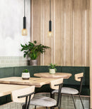 CLA MIKRO: Modern Karaoke Mic Shape Interior Cylinder & Mesh Pendant Lights