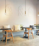 CLA MIKRO: Modern Karaoke Mic Shape Interior Cylinder & Mesh Pendant Lights