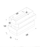 CLA NAGOYA: City Series LED Tri-CCT Interior Rectangular Up/Down Dimmable Wall Light