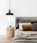 CLA NARVIK: Industrial Scandinavian Dome Shape With Copper Plating Pendant Lights