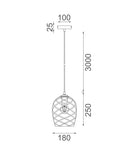 CLA NETA: Interior Wine Glass Shade Segmented Pendant Lights