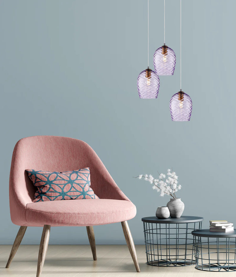 CLA NETA: Interior Wine Glass Shade Segmented Pendant Lights