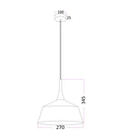 CLA NORDIC: Modern Scandinavian Small Dome Shape Steel & Wood Pendant Lights