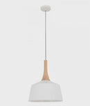 CLA NORDIC: Modern Scandinavian Small Dome Shape Steel & Wood Pendant Lights