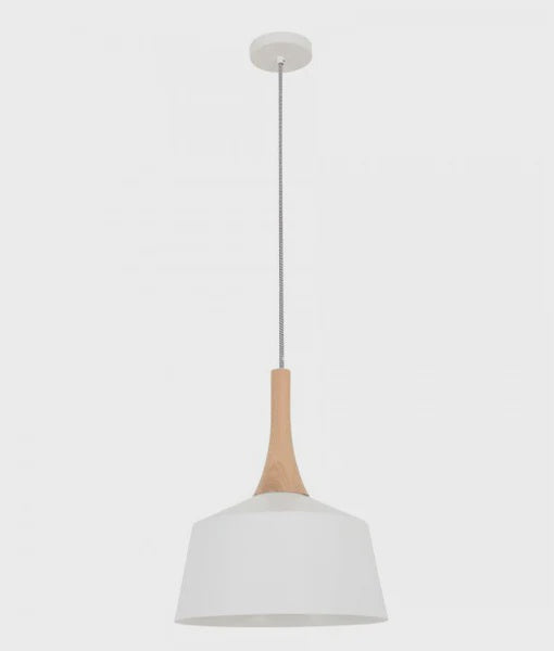 CLA NORDIC: Modern Scandinavian Small Dome Shape Steel & Wood Pendant Lights
