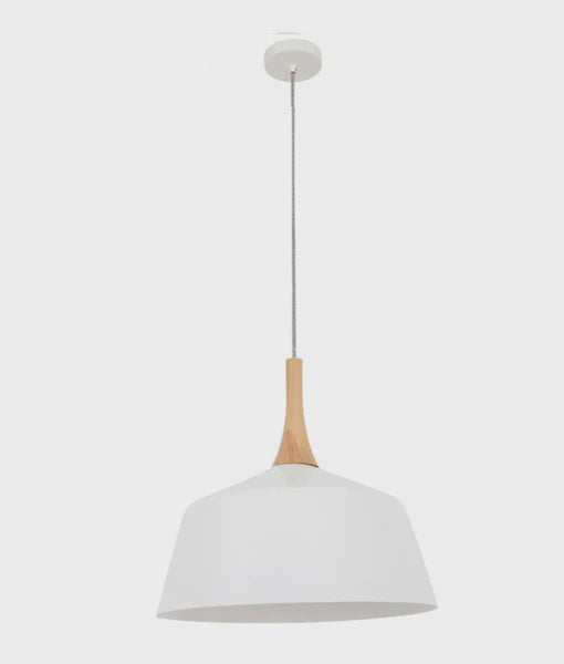 CLA NORDIC: Modern Scandinavian Medium Dome Shape Steel & Wood Pendant Lights