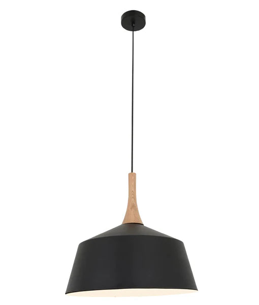 CLA NORDIC: Modern Scandinavian Medium Dome Shape Steel & Wood Pendant Lights