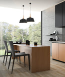 CLA NORDIC: Modern Scandinavian Medium Dome Shape Steel & Wood Pendant Lights