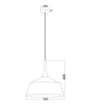 CLA NORDIC: Modern Scandinavian Large Dome Shape Steel & Wood Pendant Lights