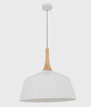 CLA NORDIC: Modern Scandinavian Large Dome Shape Steel & Wood Pendant Lights