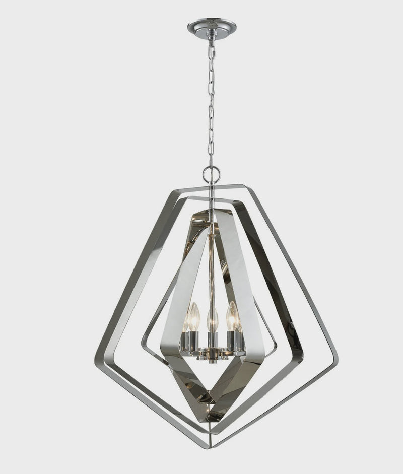 CLA ORBITA: Bohemian Large Polished Nickel Hardware Pendant Light