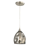 CLA ORDITO: Abstract Chrome With Glass Ellipse Pendant Lights