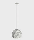 CLA ORIGAMI: Interior Small Dome Carved Iron Origami Style Pendant Lights