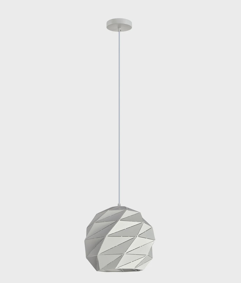 CLA ORIGAMI: Interior Small Dome Carved Iron Origami Style Pendant Lights