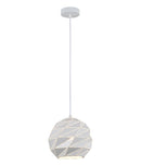 CLA ORIGAMI: Interior Large Dome Carved Iron Origami Style Pendant Lights