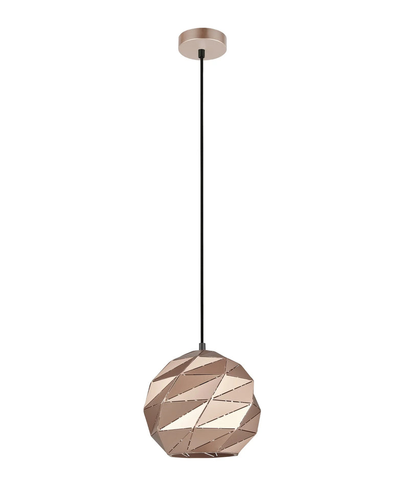 CLA ORIGAMI: Interior Small Dome Carved Iron Origami Style Pendant Lights