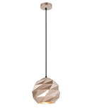 CLA ORIGAMI: Interior Large Dome Carved Iron Origami Style Pendant Lights