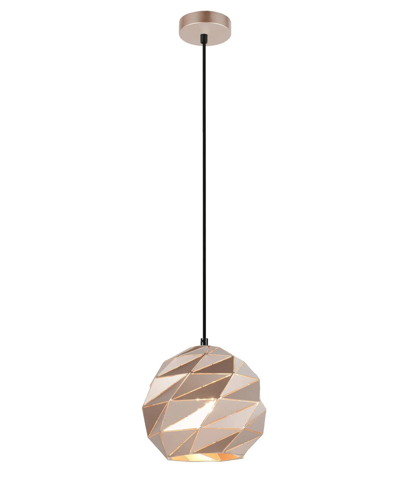 CLA ORIGAMI: Interior Large Dome Carved Iron Origami Style Pendant Lights