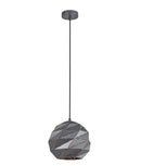 CLA ORIGAMI: Interior Small Dome Carved Iron Origami Style Pendant Lights
