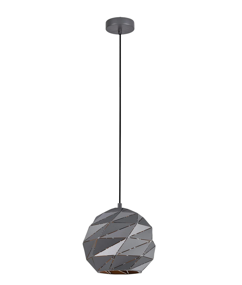 CLA ORIGAMI: Interior Small Dome Carved Iron Origami Style Pendant Lights