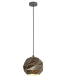 CLA ORIGAMI: Interior Large Dome Carved Iron Origami Style Pendant Lights