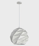 CLA ORIGAMI: Interior Large Dome Carved Iron Origami Style Pendant Lights