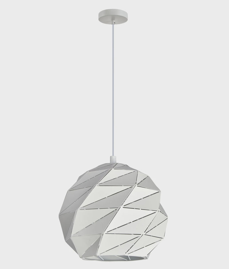 CLA ORIGAMI: Interior Large Dome Carved Iron Origami Style Pendant Lights