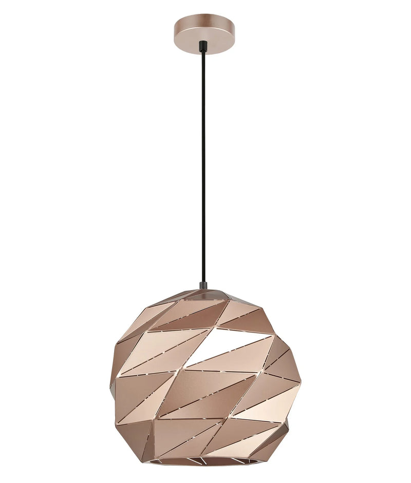 CLA ORIGAMI: Interior Large Dome Carved Iron Origami Style Pendant Lights