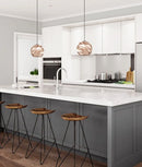 CLA ORIGAMI: Interior Large Dome Carved Iron Origami Style Pendant Lights