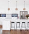 CLA ORIGAMI: Interior Large Dome Carved Iron Origami Style Pendant Lights