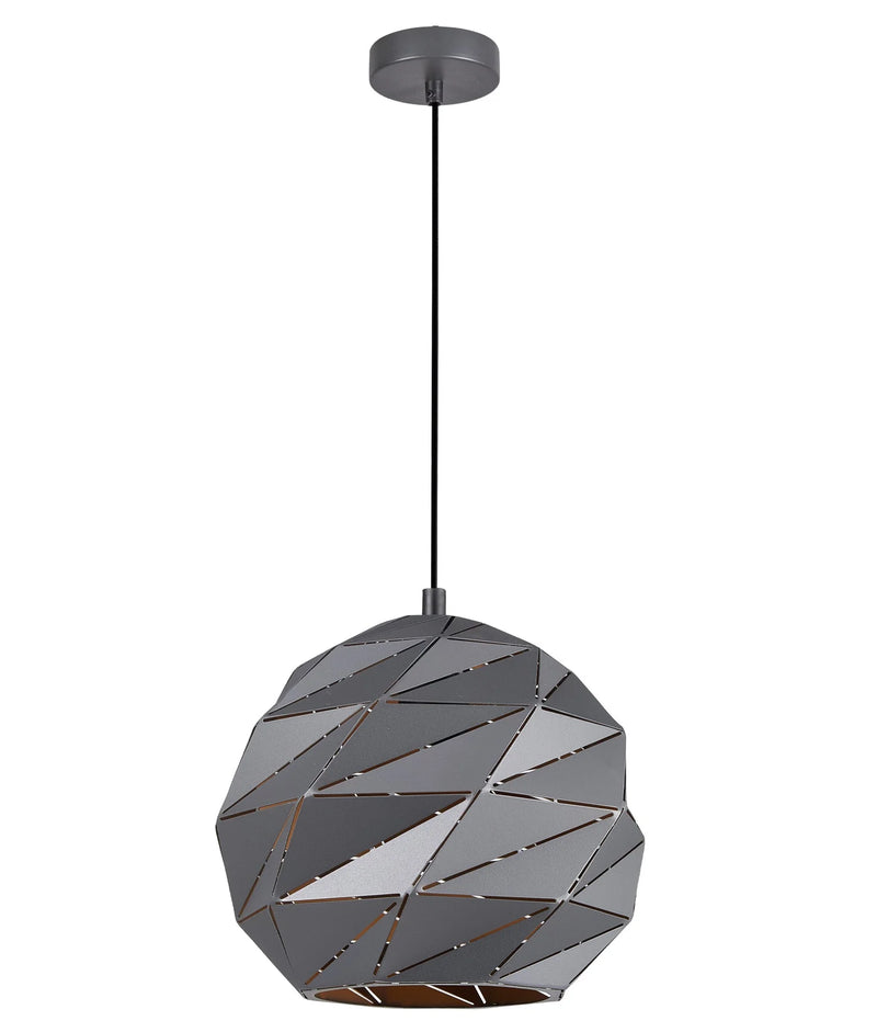 CLA ORIGAMI: Interior Large Dome Carved Iron Origami Style Pendant Lights